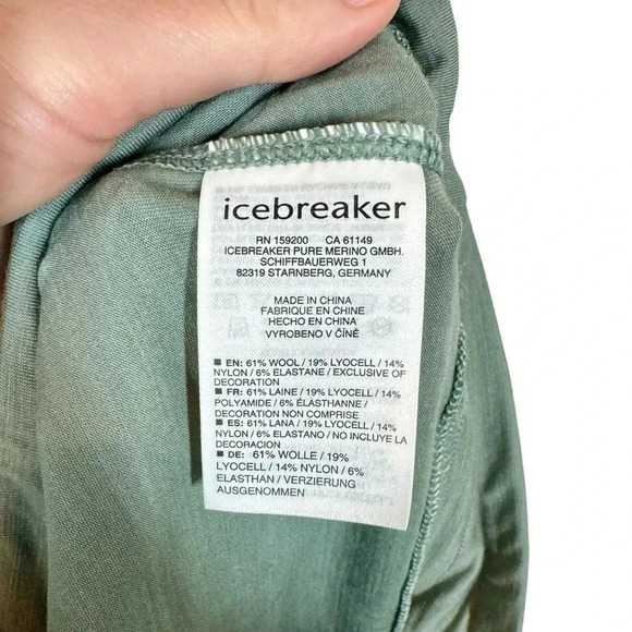 Icebreaker Cool Lite Merino Wool Yanni Skirt in Shale Green - Picture 9 of 12